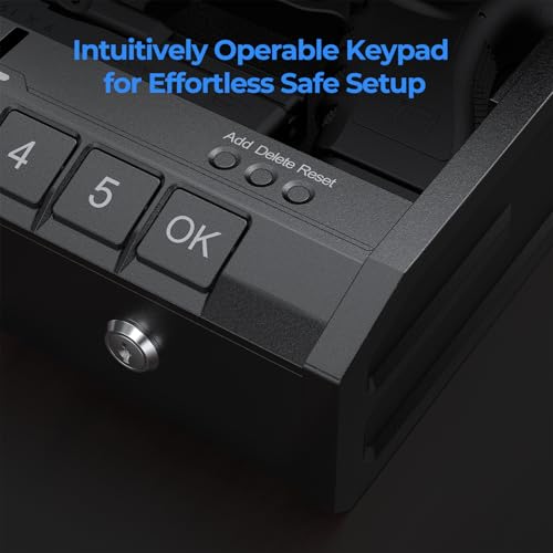ONNAIS Iron SE Biometric Gun Safe – Quick Access Handgun Safe with Fingerprint & Keypad Lock for Home, Nightstand, Bedside, or Car, Fathers Gifts for Men by ONNAIS - Image 2