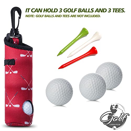 Chivao 4 Pcs Golf Ball Pouch