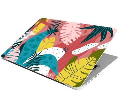 Image of Full Laptop Skin Stickers Bubble-Free Sticker for Laptops Upto 15.6 inch Compatible with Apple /Dell /HP /Lenovo /Sony (Dustproof|Waterproof|Scratchproof|Reusable) Multi Leaf FL1