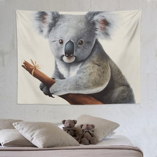 Grande tenture murale koala en polyester de qualité YKUDBN