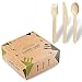 Laurel Leaf Einwegbesteck aus Holz [300 Stück] - Nachhaltiges Besteck für Camping, Party, Geburtstag - Messer, Gabel & Löffel in Einer praktischen Box - 100% natürlich, biologisch abbaubar & BPA-frei