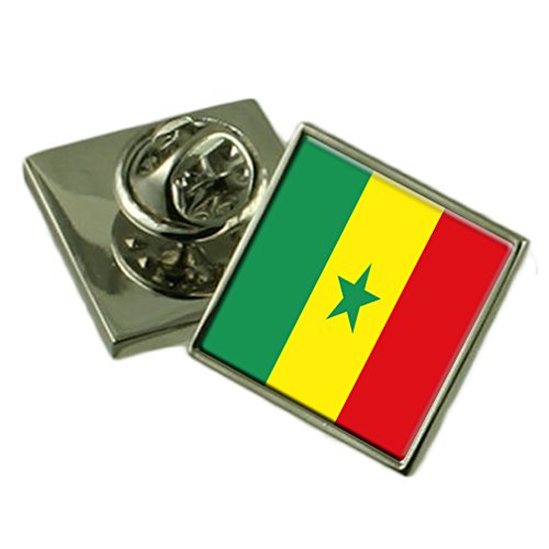 Insignia de solapa de Senegal grabada con cierre seguro de mariposa