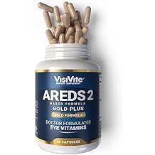 Doctor Formulated AREDS 2 Plus Eye Vitamins with Zeaxanthin Plus Lutein - Bilberry and Grape Seed Extract - Premium Eye Health Formula - 60 Eye Supplement Capsules of VisiVite Gold Plus