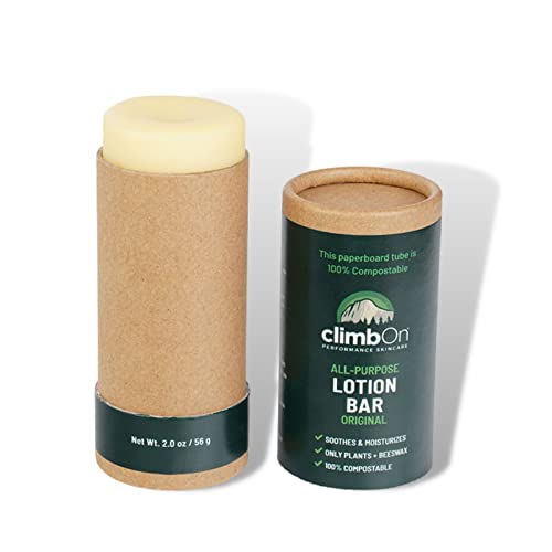 Climbon All Purpose Body Lotion Bar | All Natural Moisturizer For Dry Skin | Made From Plants And Organic Beeswax | Hand Cream For Rock Climbing | Original Scent (2 Oz Tube) #TOP7