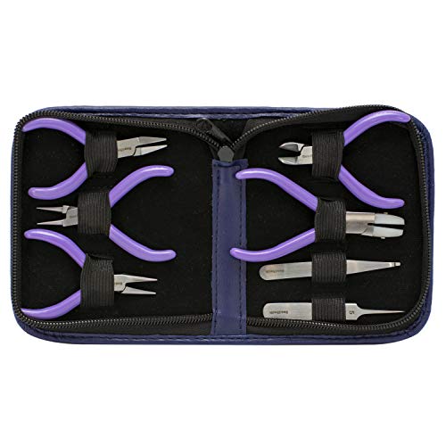 Beadsmith 7-Piece Jewelry Pliers Set With Case, Mini #TOP27