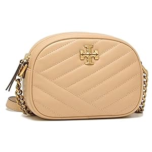 Tory Burch Women’s Kira Chevron Leather Devon Sand Crossbody Handbag