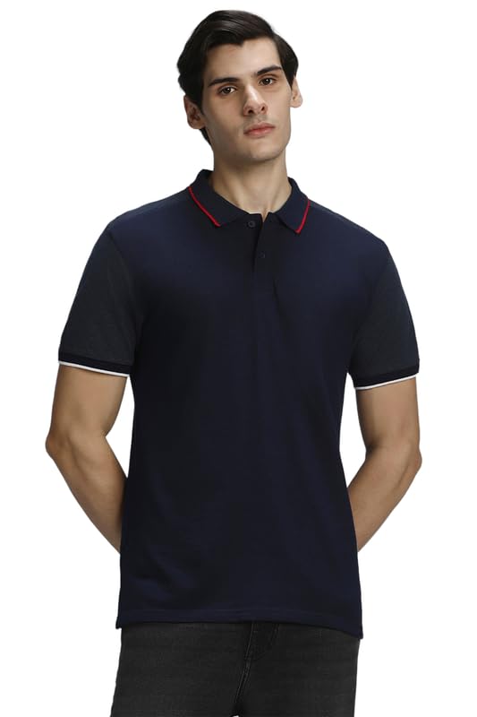 Image of Dennis Lingo Men's Slim fit Solid Black Polo T-Shirt