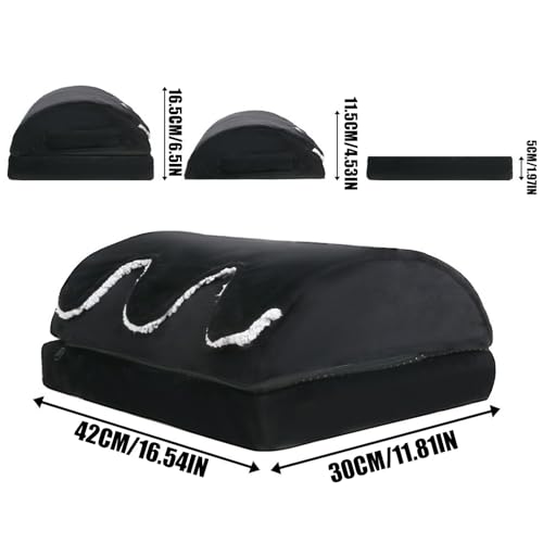 Repose-pieds réglable support ergonomique robuste avec poche chaude de bureau - 2