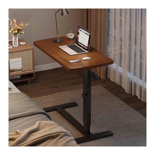 Mesa plegable en forma de C ajustable con acabado nogal para sofa 2