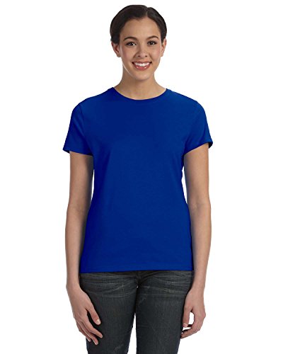 Hanes Ladies Nano-T Cotton T-Shirt, M, Deep Royal #TOP26