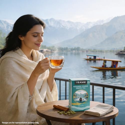 TE-A-ME Kashmiri Kahwa Green Teabags 25 pcs | Green-Tea | Kashmiri Kahwa | Kahwa Kashmiri