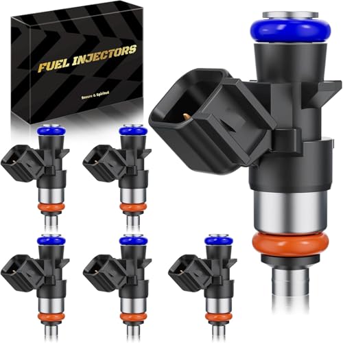 PUMBOAT 3.6L V6 Fuel Injectors Compatible with:➥JEEP Wrangler(2012-2017)|Grand Cherokee(2011-2015)|➥DODGE Grand Caravan(2011-2020)|➥Ram 1500(2013-2017)|#0280158233,FJ1147(Set of 6)4 hole