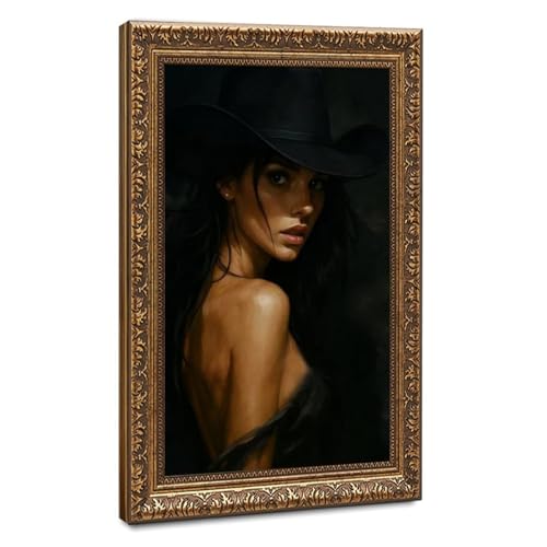 Toile de cowgirl occidentale pour transformer un mur vide en espace inspirant