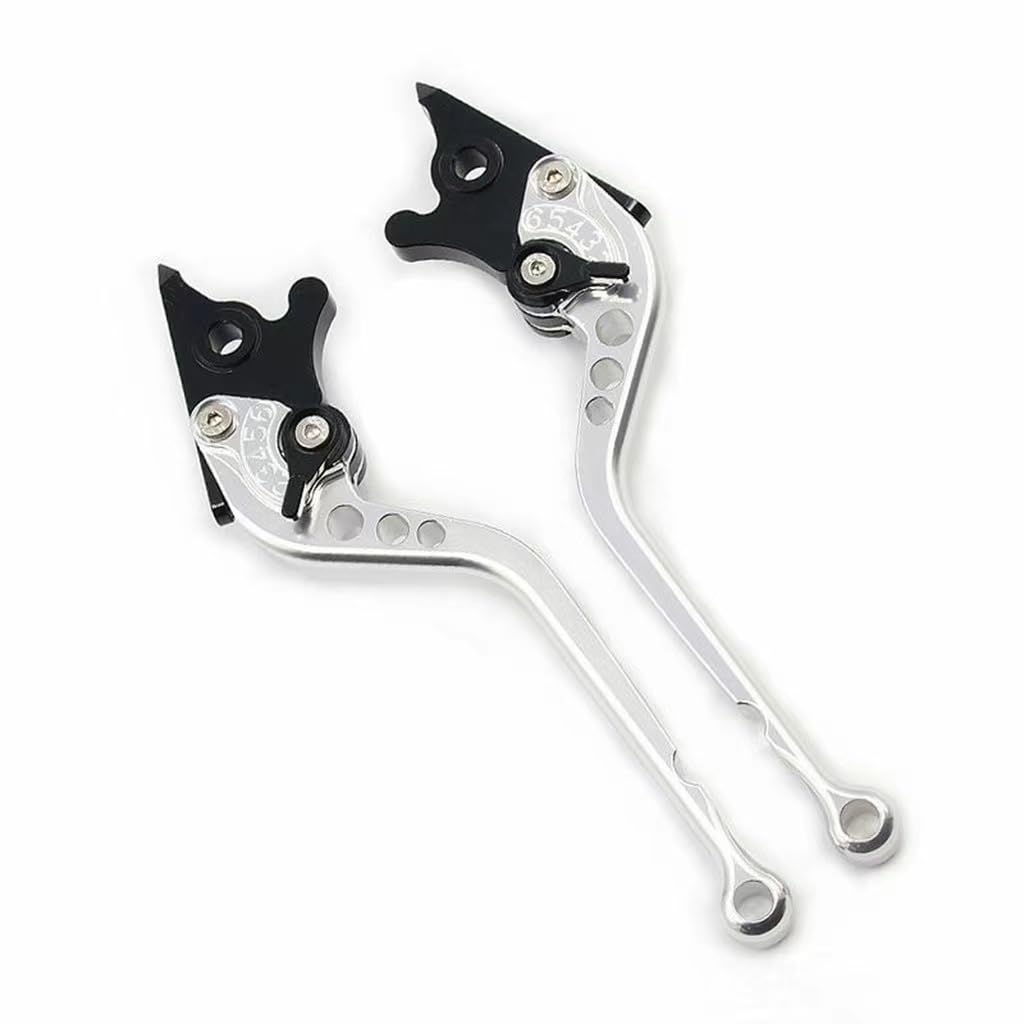 Zhannuobhd Silver 177Mm Brake Clutch Lever For Royal For Enfield 650 For Interceptor For Continental For Int650 For Gt650 8 Color Adjustable Motorcycle Brake Clutch Levers(Silver 177Mm)