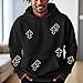 Lytiarul Men's Goth Graphic Hoodies Grunge Hooded Sweatshirt Baggy Vintage Fleece Hoodie Retro Pullover Streetwear Casual Top(Black,2XL)