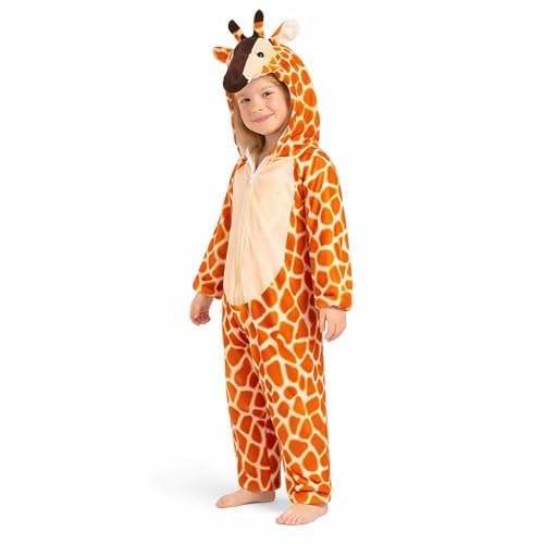 Image of Raj Costume Animal Fancy Dress Costume for Boys & Girls | Hooded Full Body Wildlife Zoo Animal Jumpsuit | Soft Costume for School Function, Fancy Dress, Halloween, Birthday, Cosplay & Role Play