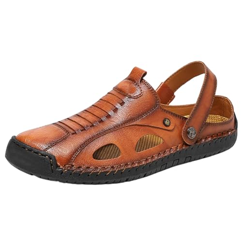 Mules perforées unies bout fermé noir confort style Daddy Shoes pour l'été