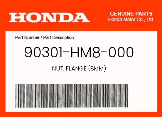 Honda 90301-HM8-000 - Nut, Flange (8mm): Amazon.com: Industrial