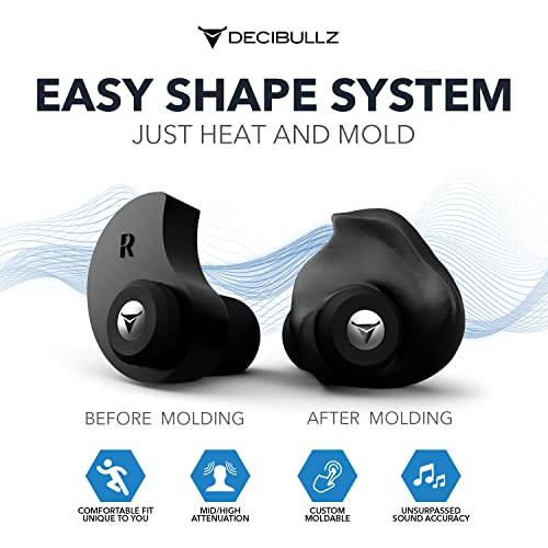 Decibullz - Custom Molded Professional Filters with Professional Acoustic Filter Technology, Perfect for Musicians, Recording Professionals and Concertgoers