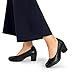 DREAM PAIRS Women's Chunky Closed Toe Low Block Heels Work Pumps Comfortable Round Toe Dress Wedding Shoes Nereida,Size 7,Black,SDPU2230W