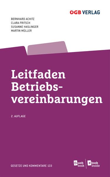 Leitfaden Betriebsvereinbarungen: Mit Online-Zugang (Gesetze und Kommentare)