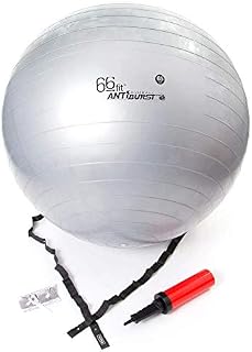 66fit Gym Ball with Pump - Silver - 65cm