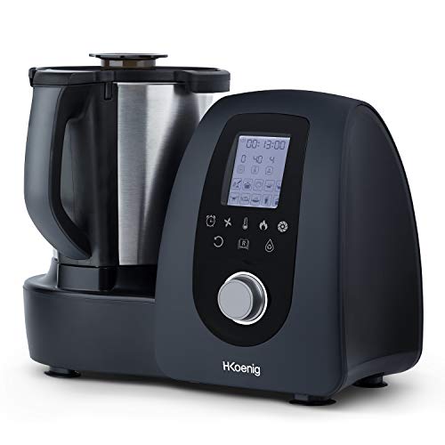 HKoenig-HK8-Robot-de-Cocina-Multifuncion-Robot-Inteligente-Profesional-Potencia-100-W-15-Programas-de-Cocinado-10-Velocidades-Capacidad-25-L-Temperatura-Regulable-hasta-120oC-Pantalla-Digital