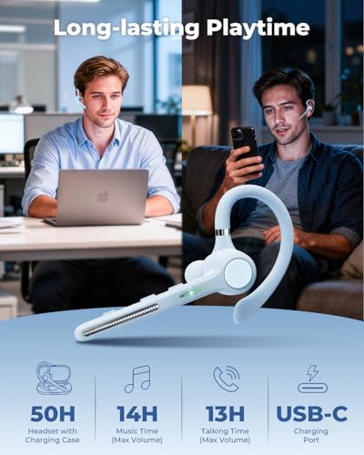 Ngsod Bluetooth Headset V5.4,USB Dongle Wireless Earpiece with Mic for Work - image 5