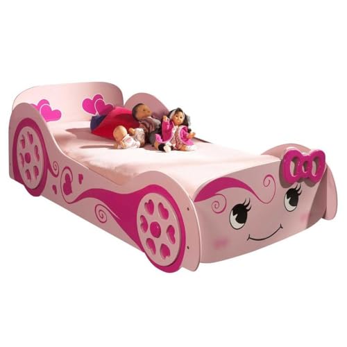 Paris Prix Lit Enfant Voiture Love 90x200cm Rose