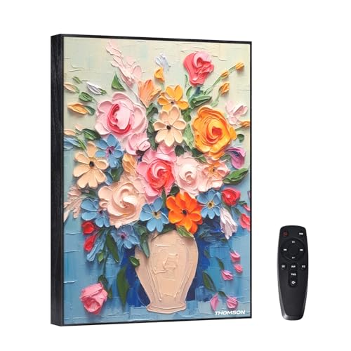 THOMSON Wireless Bluetooth Speakers with Art Painting Decoration,Ceiling Wall Mounted,Built-in Battery Wall Speakers, Remote Control,Suitable for Bedroom, Office, Living Room, Hotel, Restaurant
