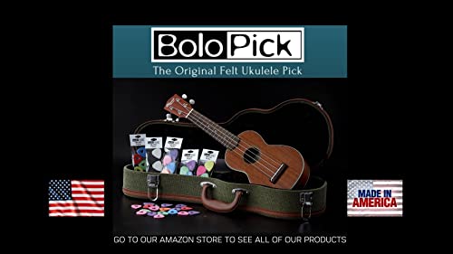 Bolopick Felt Picks For Ukulele, Guitar, And Bass 12 Pack (Black) #TOP4