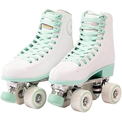 Patines Vintage 4 Ruedas Flamingueo Patines 4 Ruedas - Patines 4 Ruedas Adulto, Ruedas Patines 80A, Patinaje 4 Ruedas, ABEC-7, Patines Adulto Hombre, Patines 4 Ruedas Mujer, Freno Ajustable, Roller Skates, Talla 40EU
