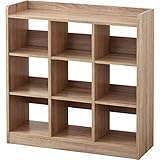 ワイエムワールド 本棚 スリム 大容量 木製 a4対応 3段 幅90 オーク 00-395