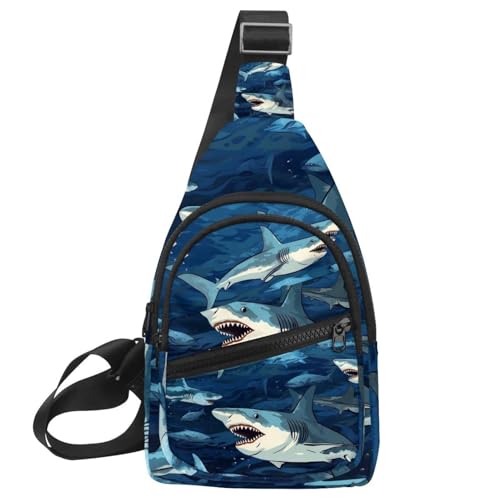 Mochila cruzada senderismo Painted Shark H riñonera deportiva hombres mujeres