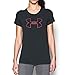 Under Armour Women's Big Logo Short Sleeve T-Shirt, Anthracite/Pink Shock, Large