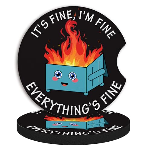 2 Pack Car Coasters for Drinks Absorbent,2 Pack Cup Holders,2.75