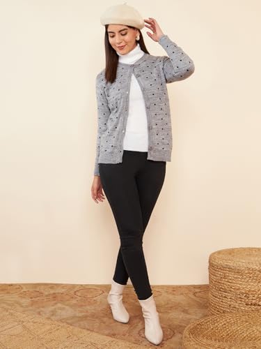 Image of Pivl Womens Winter Season Round Neck Full Sleeves Sweater /Cardigan
