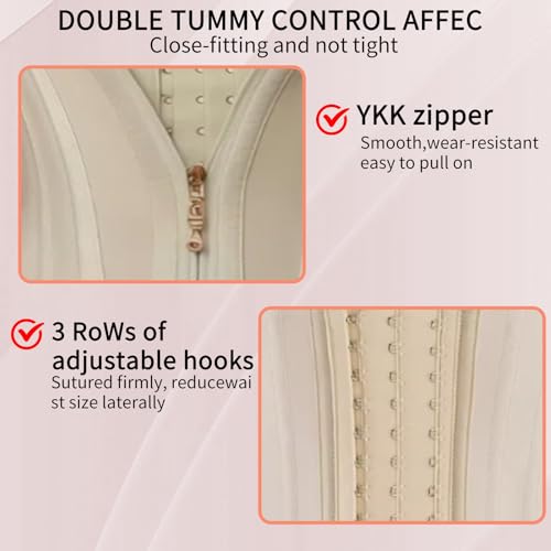 Image of Waist Trainer for Women Tummy Control Sports,Workout Waist Cincher Corset Adjustable Shoulder Strap with Zipper Hook