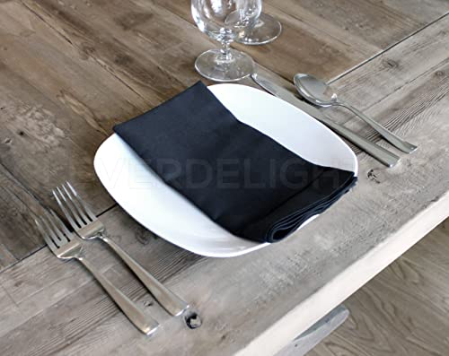 Servilletas de Tela Hemstitched 20" Pack 6 Negro miniatura 3