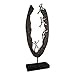 Casablanca Deko Figur Skulptur Succeed Erfolg - Holz Aluminium Deko Objekt - Dekoration Wohnzimmer Geschenk Geburtstagsgeschenk - Farben: Schwarz Silber - H&ouml;he 59 cm