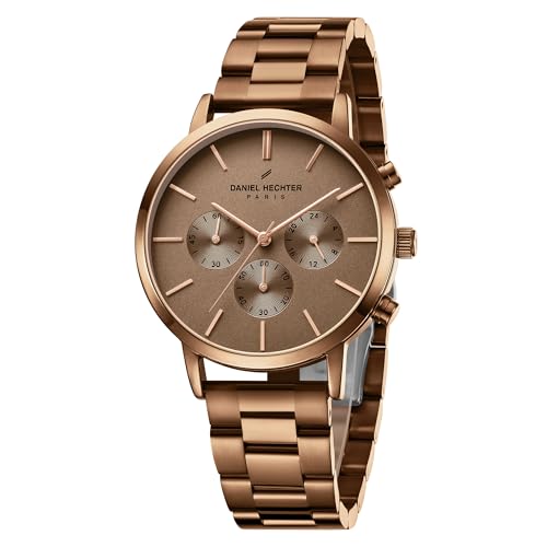 Image of Daniel Hechter Paris Wagram Collection Chronograph Watch for Men with Round Dial, Quartz Movement, Three Sub-Dials and Stainless Steel Strap - DHM1051