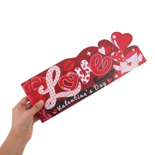 Decoración de mesa reversible para San Valentín y San Patricio, adorno rústico portátil 5
