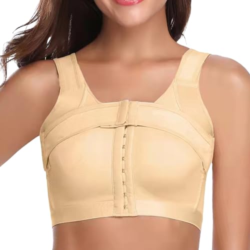 Dress Cici Front Closure Mastectomy Post Surgery Bra With Compress Band, Front Hook Shapewear Surgical Bra Without Pads