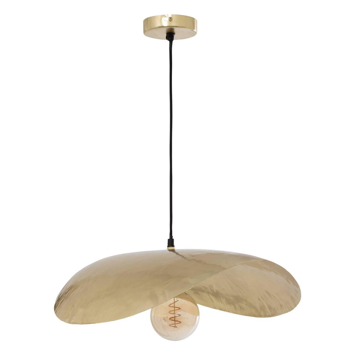 Atmosphera - Suspension Arlo - Abat-jour en Métal Doré D56cm - Ampoule Non Incluse E27 25W - Luminaire pour Salon, Cuisine, Bureau, Chambre