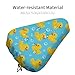 FOSKERV Fashion Bicyle Cushion Cover, Waterproof Non Slip Adjustable Bike Seat Cover for All Bicyles, Universal Bicycle Saddle Protector, Blue Bubbles Yellow Rubber Ducks