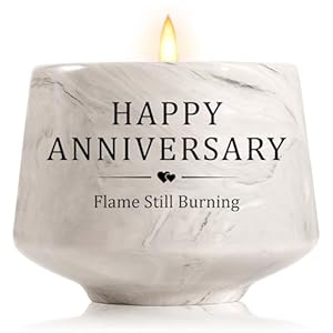 Happy Anniversary Candle – Aniversario Gifts for Couple,Women,Men 6oz Lavender Scented Candle,Anniversary Romantic Gifts for Him & Her