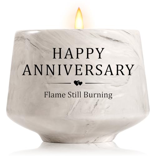 Happy Anniversary Candle – Aniversario Gifts for Couple,Women,Men 6oz Lavender Scented...
