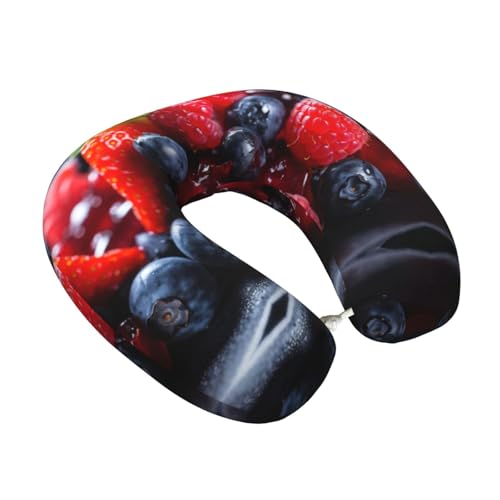 Almohada de espuma viscoelástica para viaje U 25 cm miniatura 2