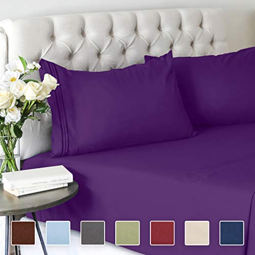 King Size Sheet Set - 4 Piece Set - Hotel Luxury Bed Sheets