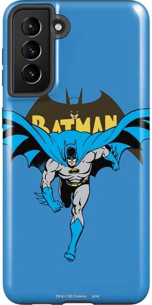 Skinit Pro Phone Case Compatible with Galaxy S21 FE - Officially Licensed DC Comics Batman Vintage Action Pose Design
